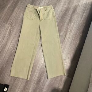 Women's wide leg Olive Jeans